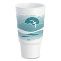 Dart Horizon Hot/Cold Foam Drinking Cups, 32 oz, Teal/White, 16/Bag, 25 Bags/Carton (32AJ20H)