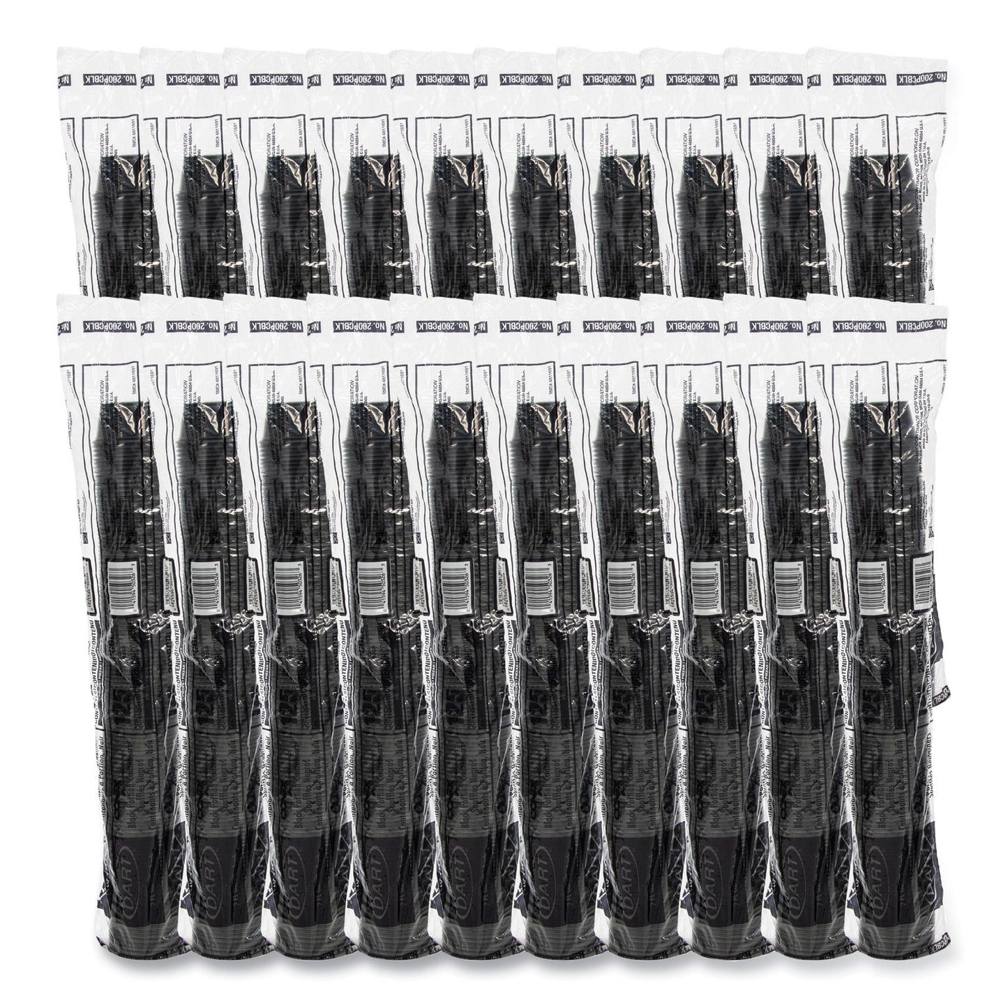 Dart Conex Complements Portion/Medicine Cups, 2 oz, Black, 125/Bag, 20 Bags/Carton (200PCBLK)