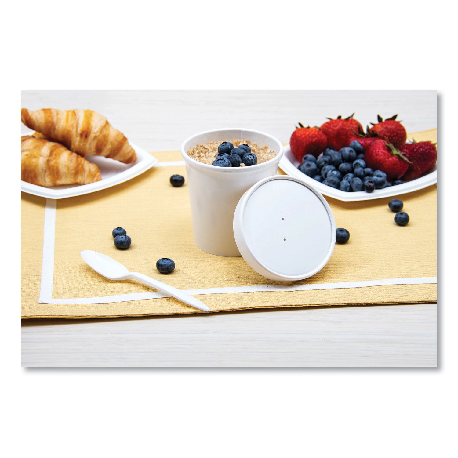 SOLO Flexstyle Double Poly Food Combo Packs, 16 oz, Symphony, 25 Combos/Sleeve, 10 Sleeves/Carton (KHB16ASYM)