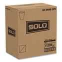 SOLO Paper Hot Drink Cups in Bistro Design, 12 oz, Maroon, 50/Pack (412SINPK)