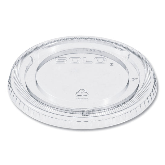 SOLO PETE Plastic Flat Cold Cup Lids, Fits 12 oz to 24 oz Cups, Clear, 1,000/Carton (626TP)