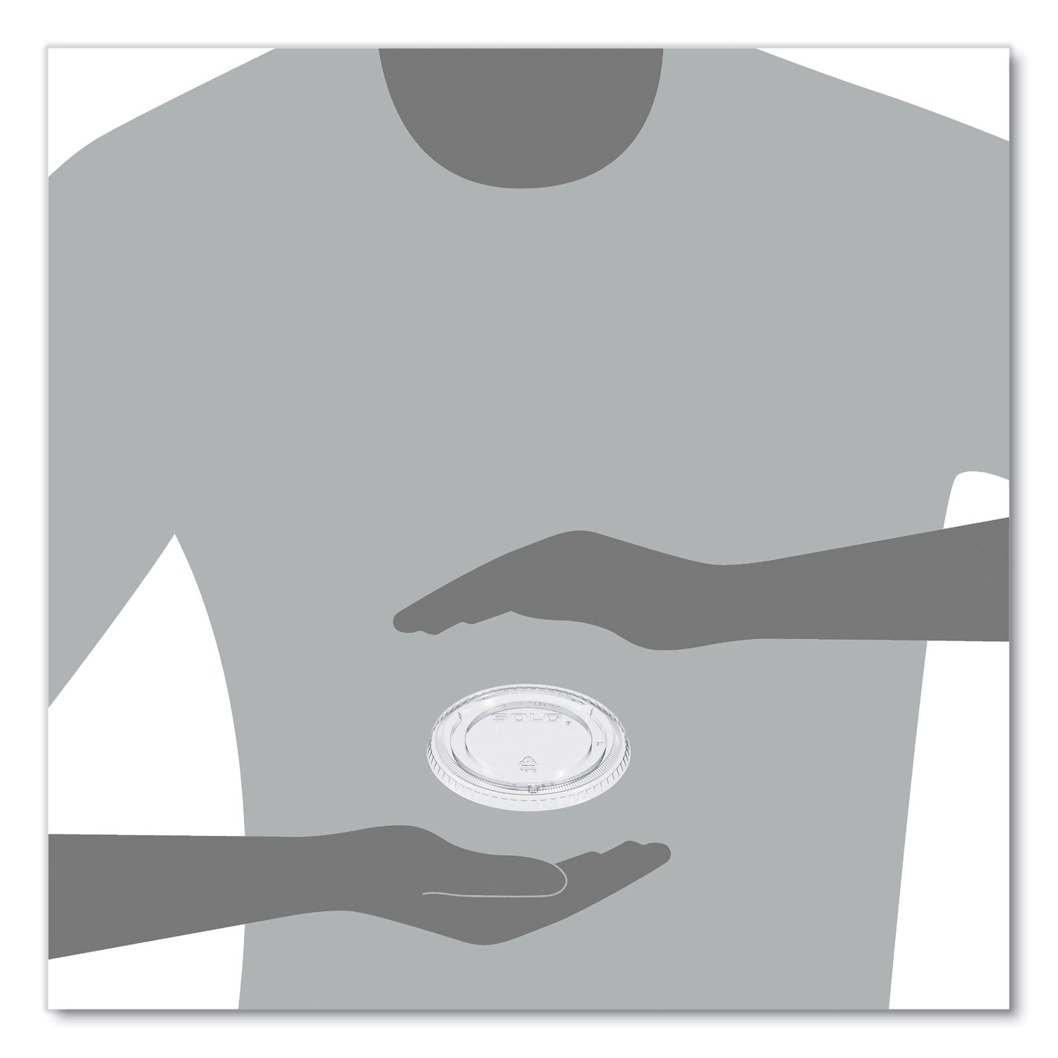 SOLO PETE Plastic Flat Cold Cup Lids, Fits 12 oz to 24 oz Cups, Clear, 1,000/Carton (626TP)
