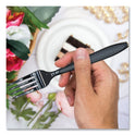 SOLO Reliance Mediumweight Cutlery, Fork, Black, 1,000/Carton (RSK10004)