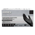 AMMEX Professional Nitrile Exam Gloves, Powder-Free, 3 mil, X-Large, Black, 100/Box, 10 Boxes/Carton (ABNPF48100CT)