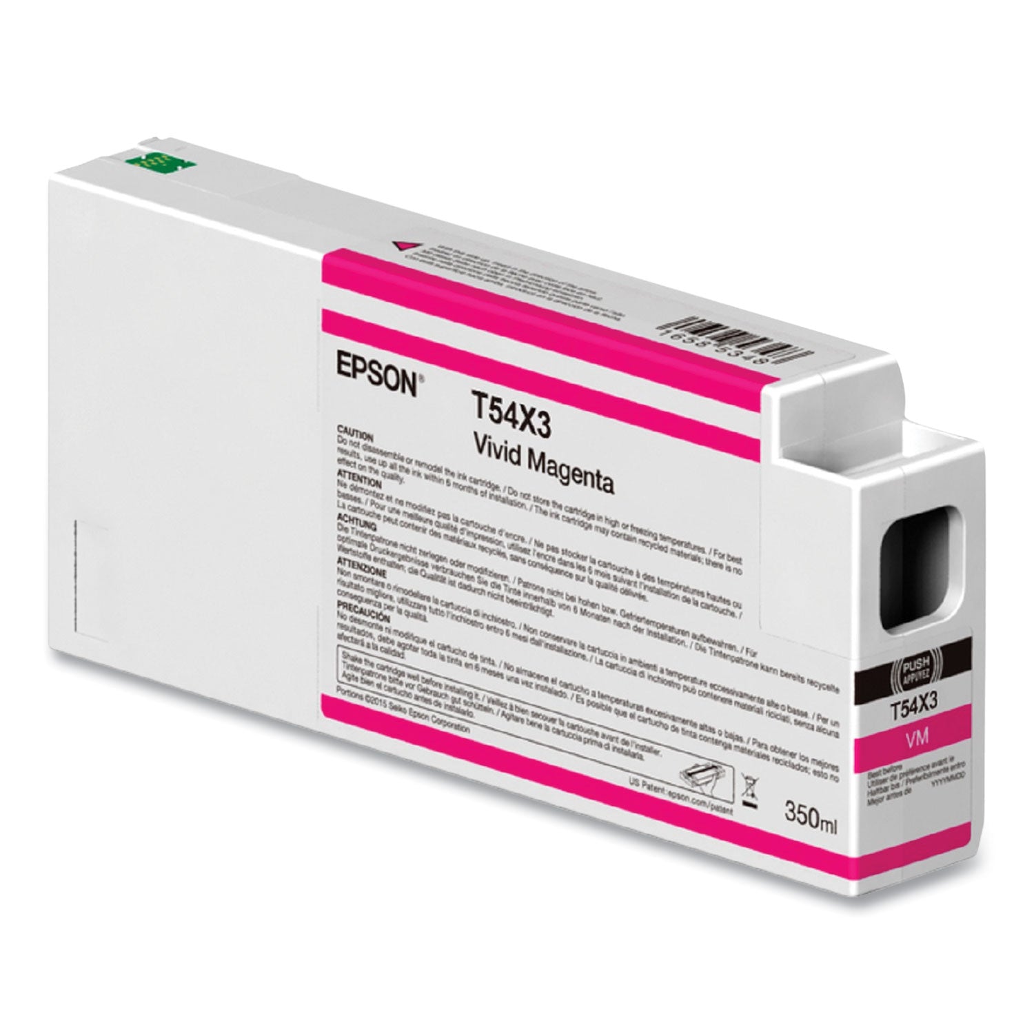 Epson T54X300 (T54X) UltraChrome HD Ink, 350 mL, Vivid Magenta