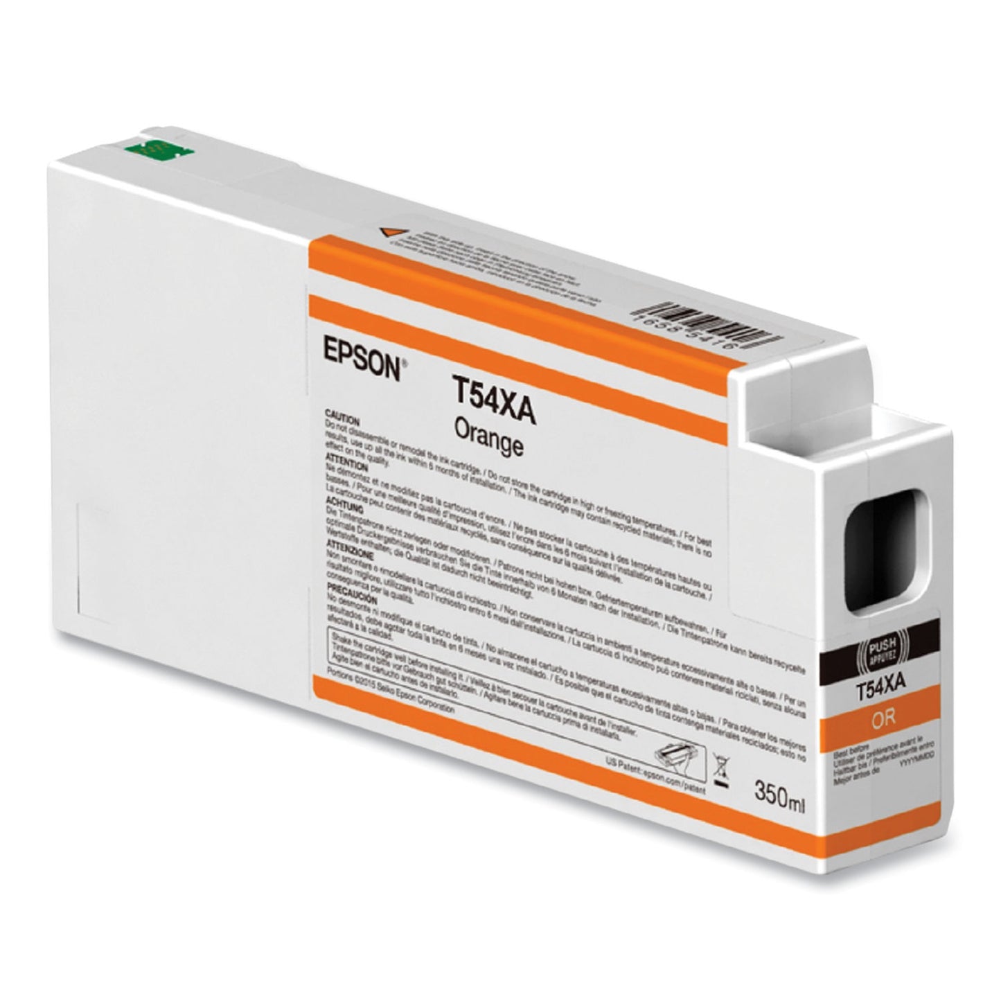 Epson T54XA00 (T54X) UltraChrome HD Ink, 350 mL, Orange