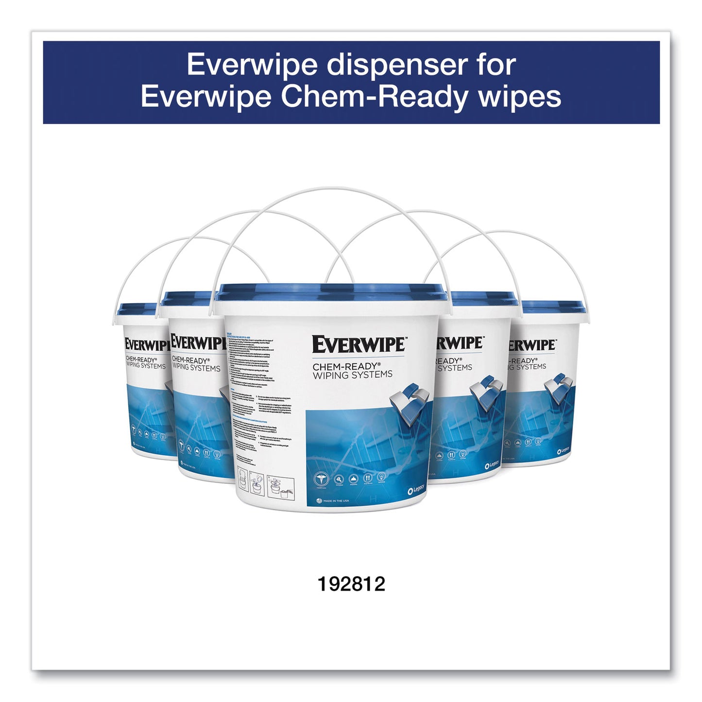 Everwipe Chem-Ready Dry Wipes, 10 x 12, 90/Box, 6 Boxes/Carton (192808)