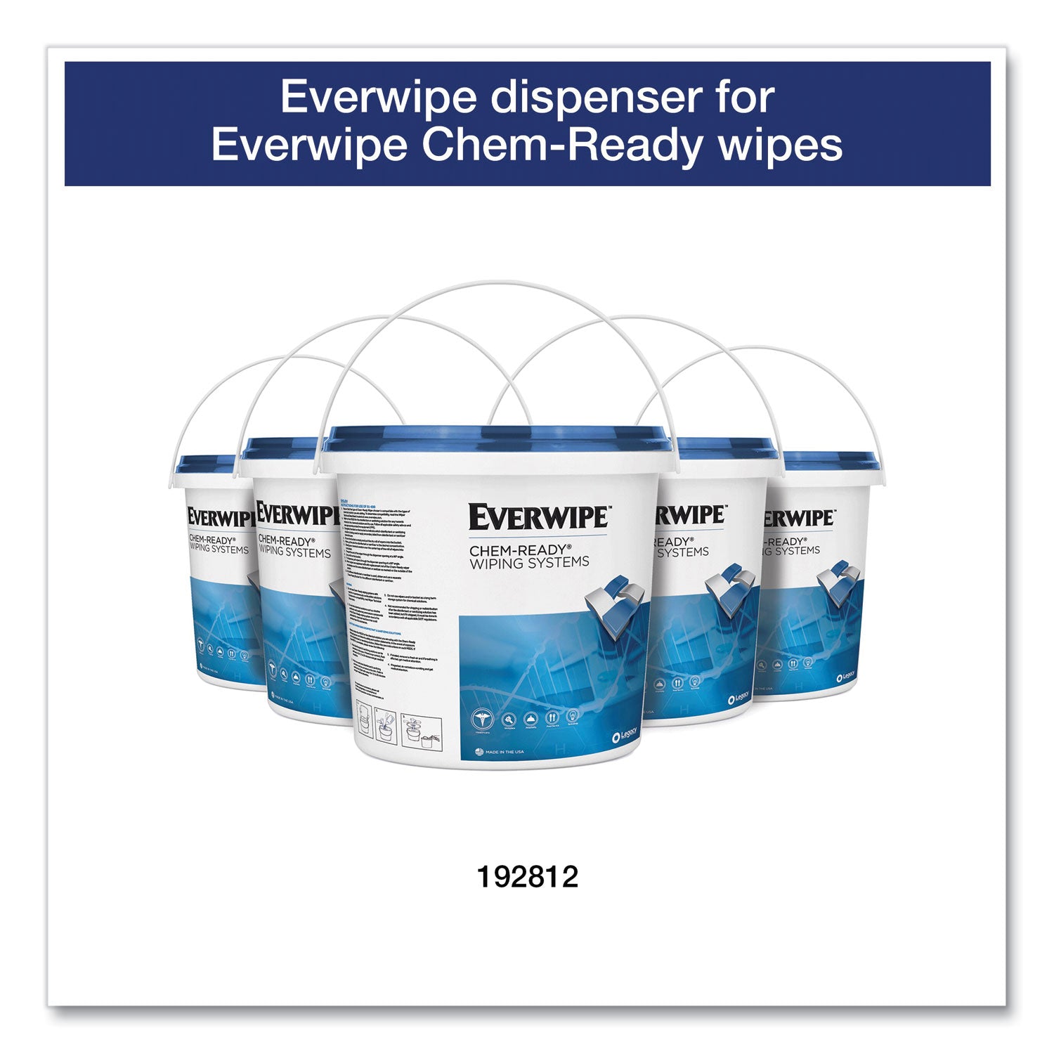 Everwipe Chem-Ready Dry Wipes, 10 x 12, 90/Box, 6 Boxes/Carton (192808)