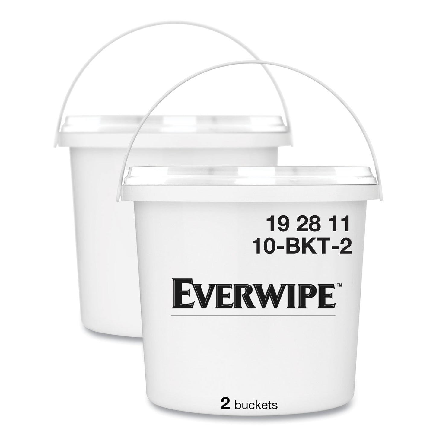 Everwipe High Volume Wet Wipe Centerpull Resealable Bucket , 12 x 12 x 12, White, 2/Carton (192811)