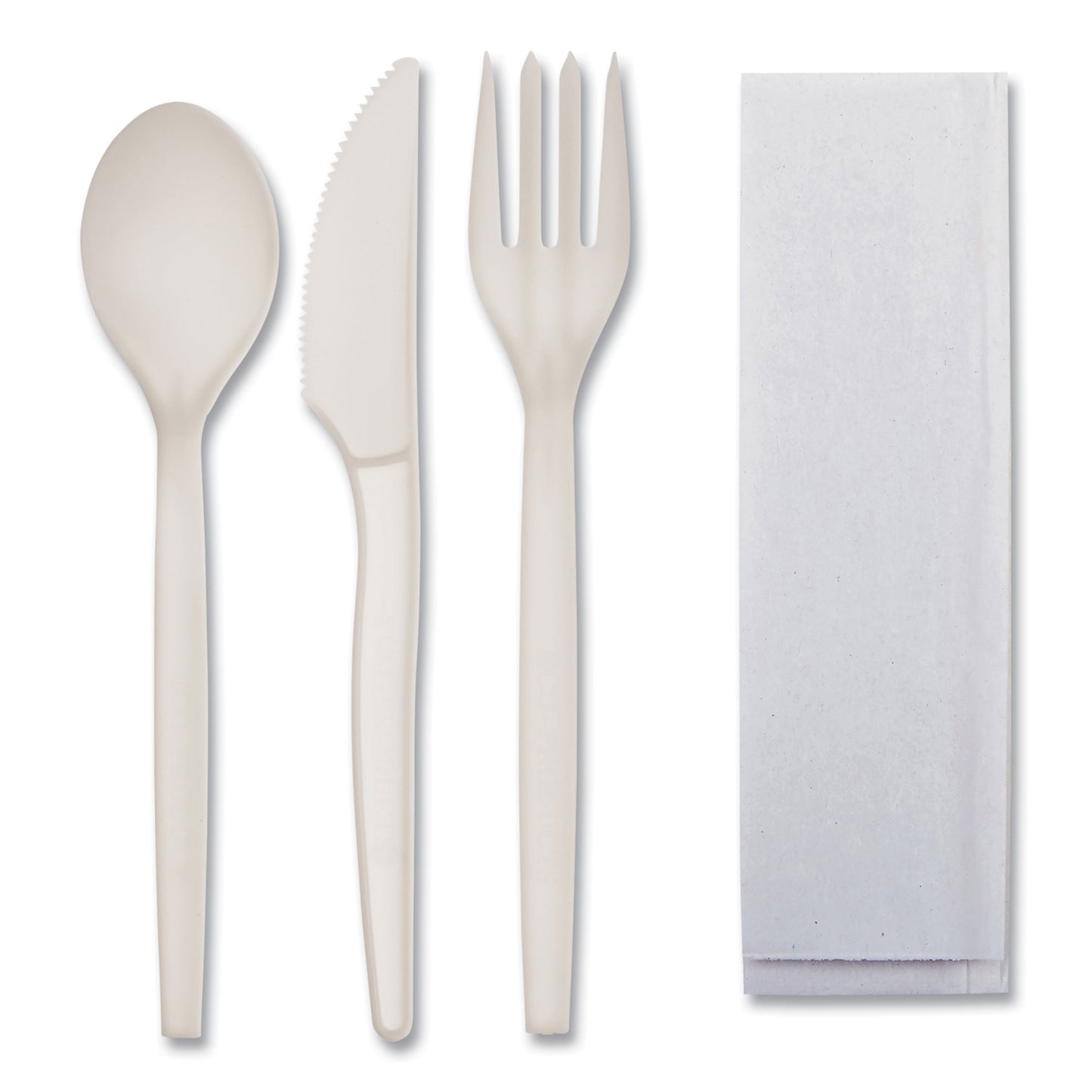 WNA EcoSense Renewable PSM Wrapped Cutlery Kit, White, 250/Carton (EPS005)