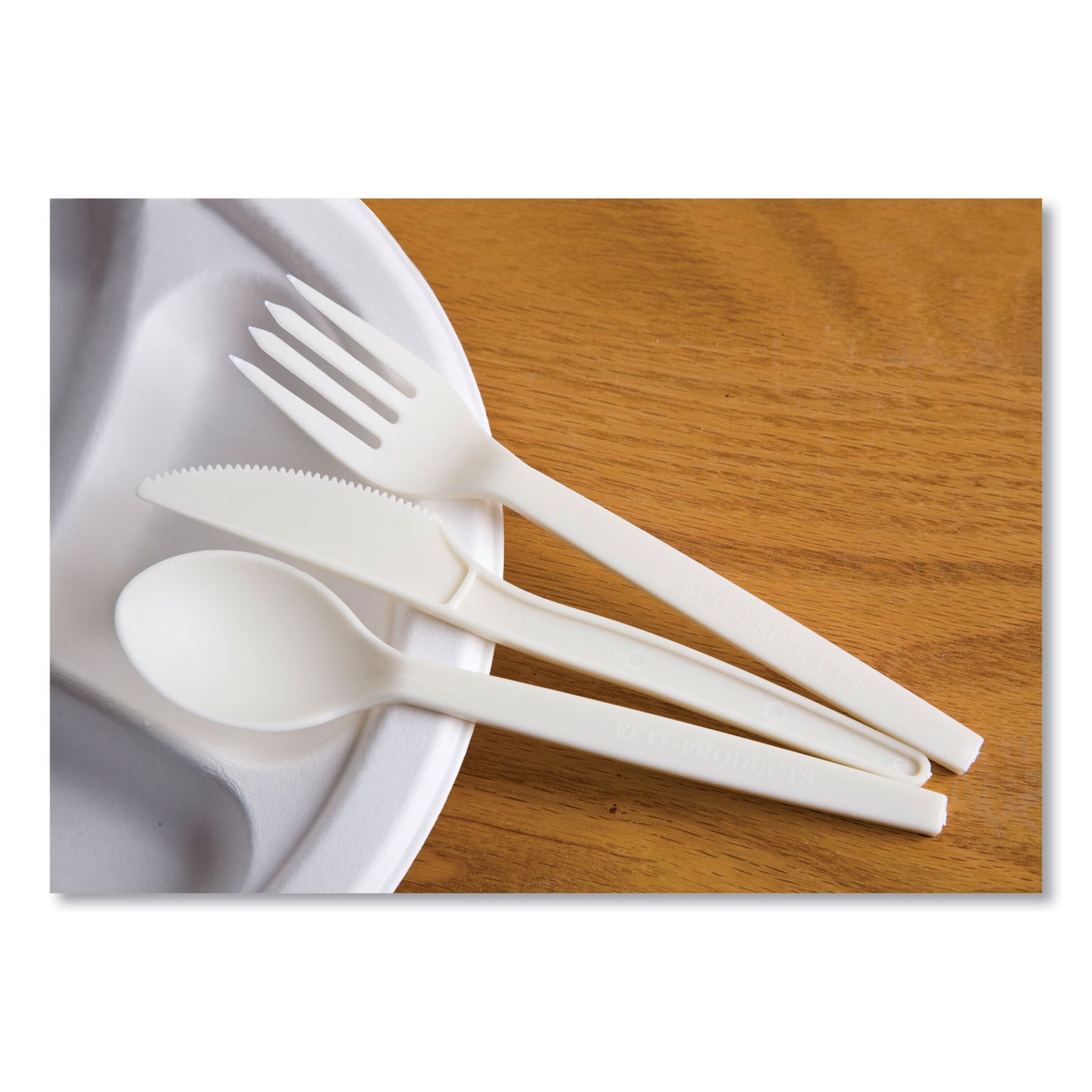 WNA EcoSense Renewable Plant Starch Cutlery, Spoon, 7", 50/Pack, 20 Packs/Carton (EPS003)