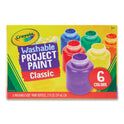 Crayola Washable Paint, 6 Assorted Colors, 2 oz Bottle, 6/Pack (541204)