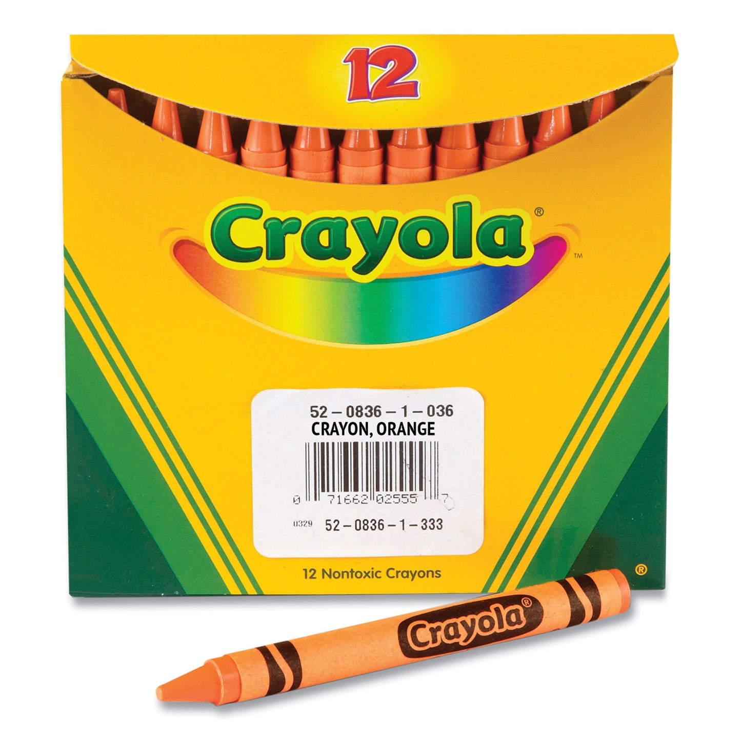 Crayola Bulk Crayons, Orange, 12/Box (520836036)