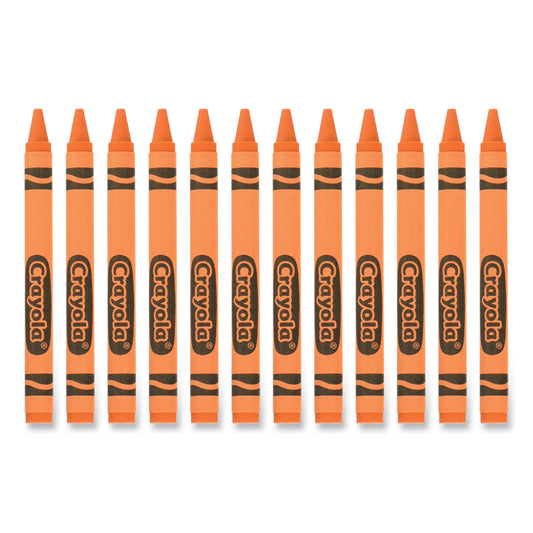 Crayola Bulk Crayons, Orange, 12/Box (520836036)