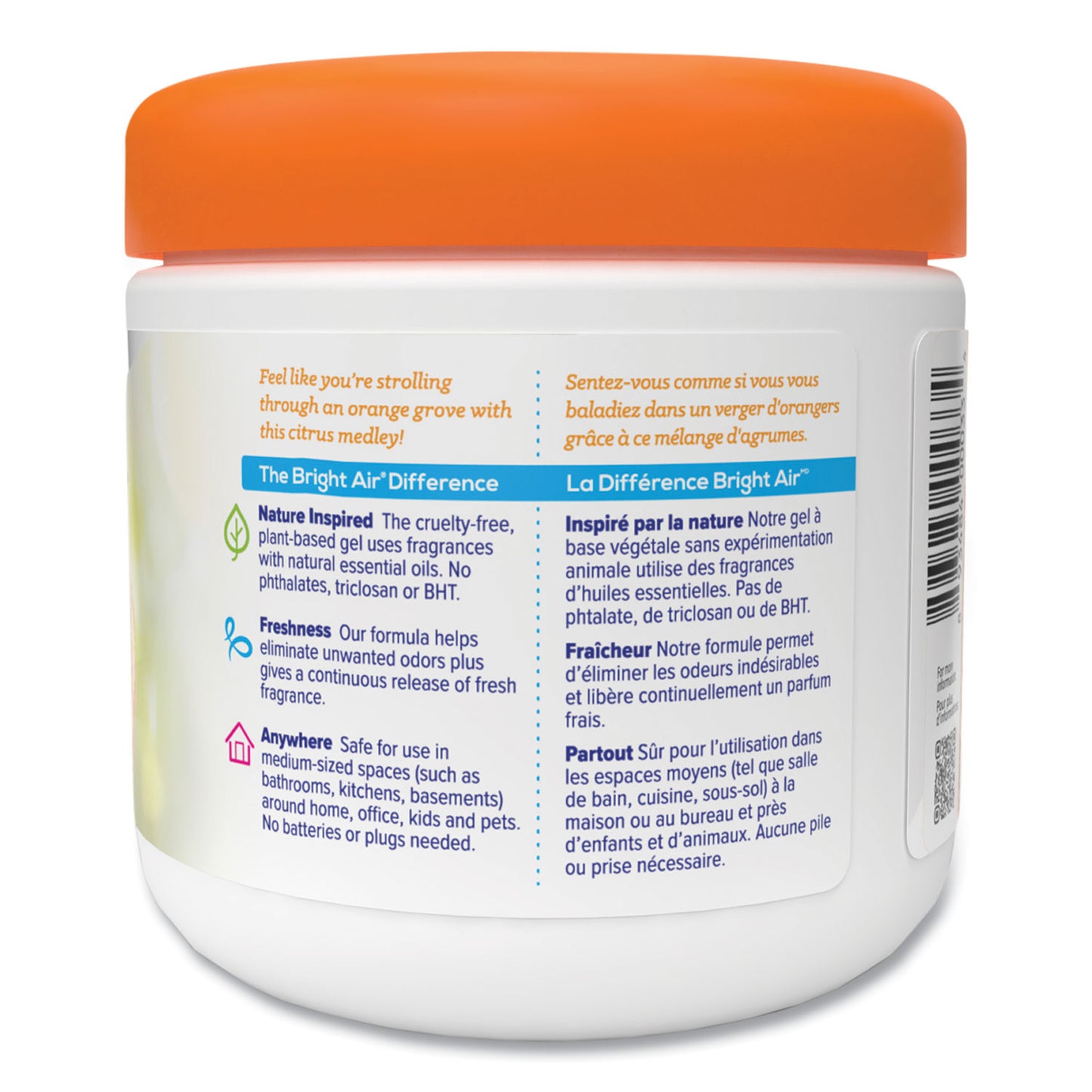 Bright Air Super Odor Eliminator, Mandarin Orange and Fresh Lemon, 14 oz Jar (900013EA)