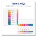 Avery Customizable TOC Ready Index Multicolor Tab Dividers, Extra Wide Tabs, 8-Tab, 1 to 8, 11 x 9.25, White, 1 Set (11163)