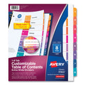 Avery Customizable TOC Ready Index Multicolor Tab Dividers, Extra Wide Tabs, 8-Tab, 1 to 8, 11 x 9.25, White, 1 Set (11163)