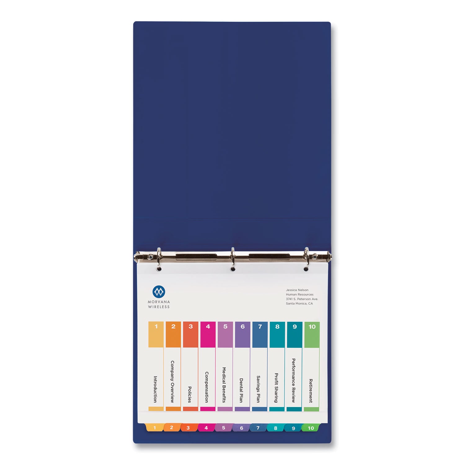 Avery Customizable TOC Ready Index Multicolor Tab Dividers, Extra Wide Tabs, 10-Tab, 1 to 10, 11 x 9.25, White, 1 Set (11165)