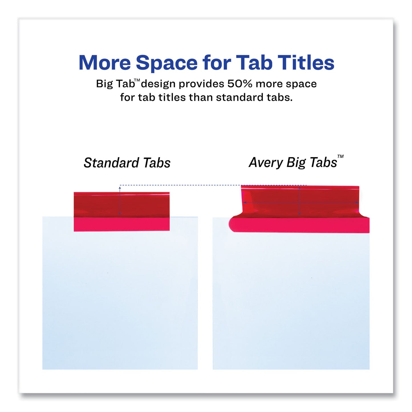 Avery Insertable Big Tab Dividers, 8-Tab, 11.13 x 9.25, White, Assorted Tabs, 1 Set (11222)