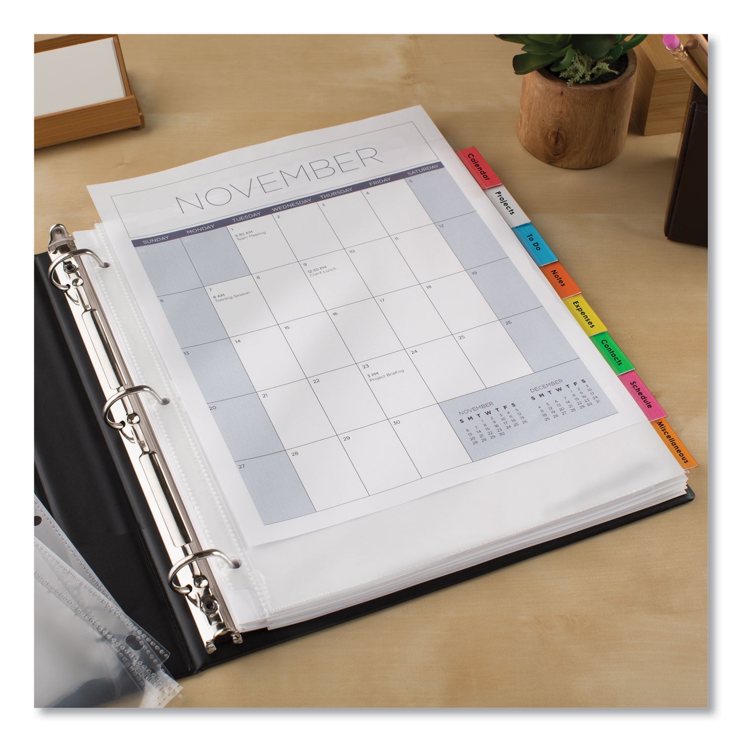 Avery Insertable Big Tab Dividers, 8-Tab, 11.13 x 9.25, White, Assorted Tabs, 1 Set (11222)