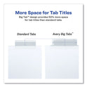 Avery Insertable Big Tab Dividers, 8-Tab, 11.13 x 9.25, White, Clear Tabs, 1 Set (11223)