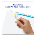 Avery Print and Apply Index Maker Clear Label Dividers, Extra Wide Tab, 5-Tab, White Tabs, 11.25 x 9.25, White, 1 Set (11438)