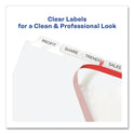 Avery Print and Apply Index Maker Clear Label Dividers, Extra Wide Tab, 8-Tab, 11.25 x 9.25, White, 1 Set (11439)