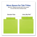 Avery Insertable Big Tab Plastic 1-Pocket Dividers, 8-Tab, 11.13 x 9.25, Assorted, 1 Set (11903)