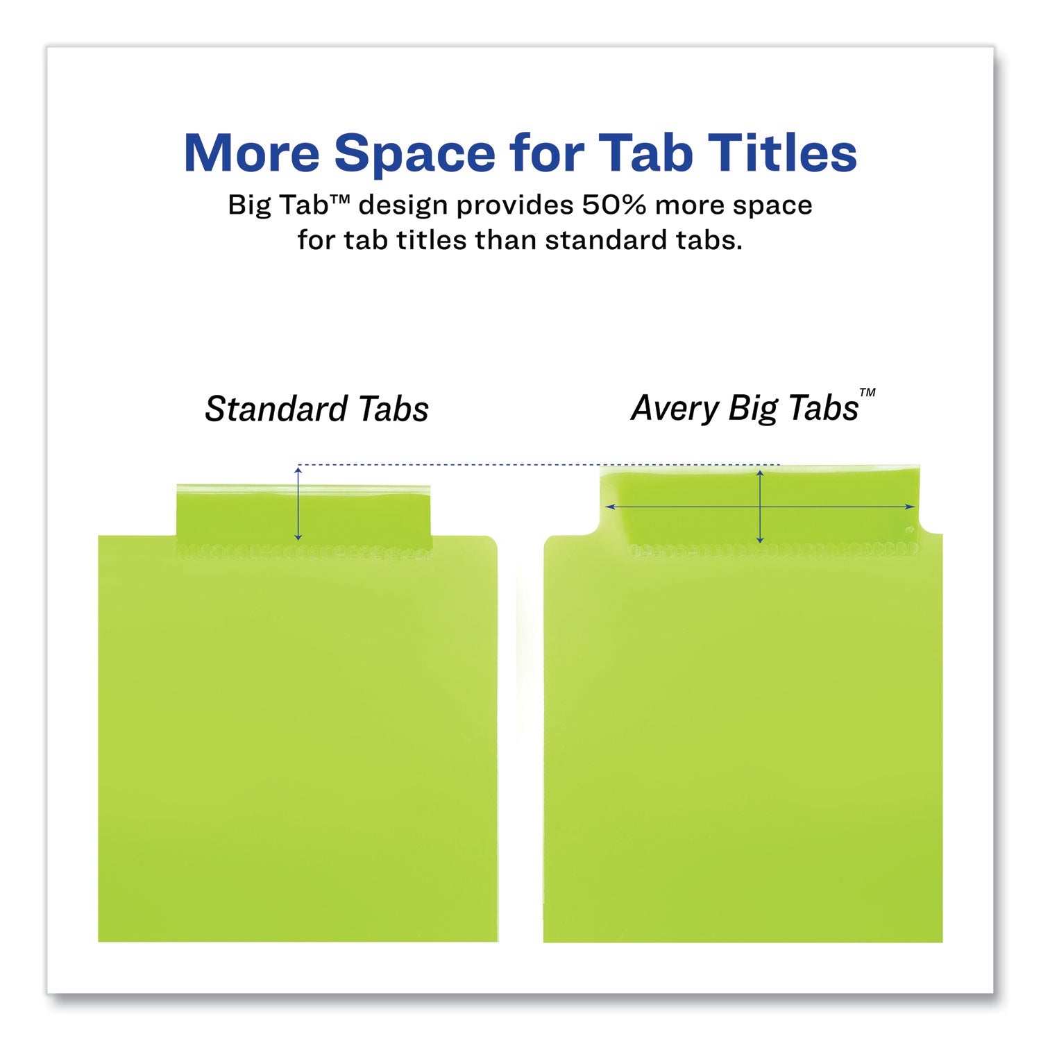 Avery Insertable Big Tab Plastic 1-Pocket Dividers, 8-Tab, 11.13 x 9.25, Assorted, 1 Set (11903)