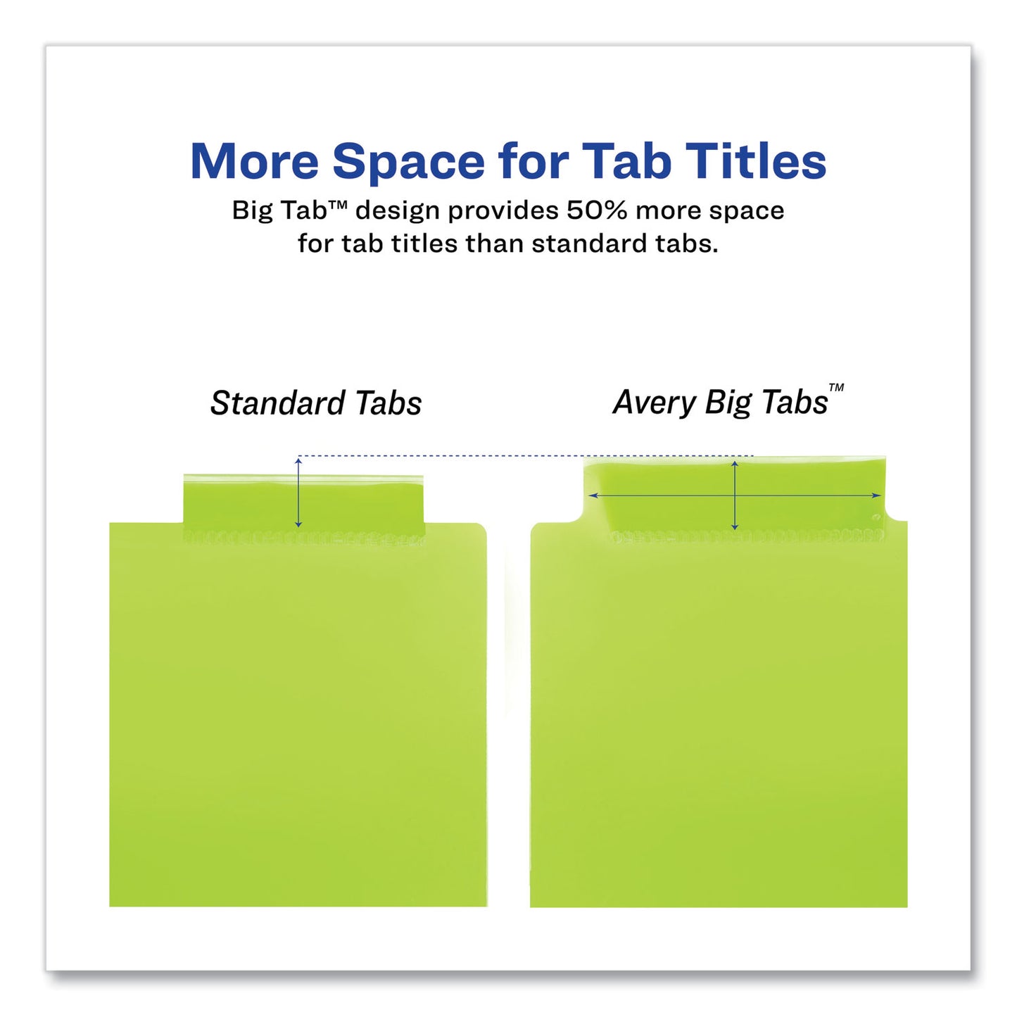 Avery Insertable Big Tab Plastic 2-Pocket Dividers, 5-Tab, 11.13 x 9.25, Assorted, 1 Set (11906)