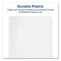 Avery Write and Erase Durable Plastic Dividers with Straight Pocket, 5-Tab, 11.13 x 9.25, White, 1 Set (16825)