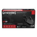 GloveWorks by AMMEX Industrial Nitrile Gloves, Powder-Free, 5 mil, Small, Black 100 Gloves/Box, 10 Boxes/Carton (GPNB42100CT)