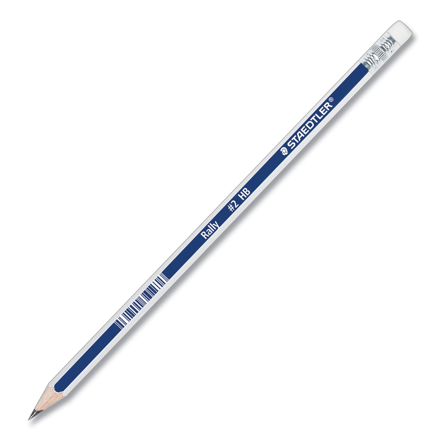 Staedtler Woodcase Pencil, HB #2, Black Lead, Blue/White Barrel, 12/Pack (13218HBC12)