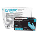 GloveWorks by AMMEX Industrial Nitrile Gloves, Powder-Free, 5 mil, Small, Blue, 100 Gloves/Box, 10 Boxes/Carton (INPF42100)