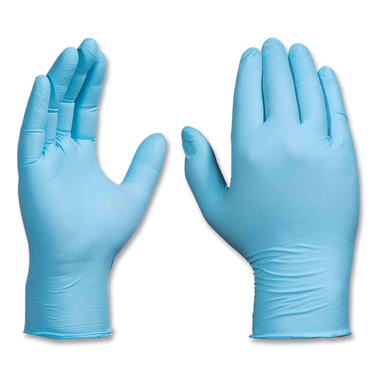 GloveWorks by AMMEX Industrial Nitrile Gloves, Powder-Free, 5 mil, Medium, Blue, 100/Box, 10 Boxes/Carton (INPF44100)