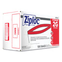 Ziploc Double Zipper Storage Bags, 2 Gallon, 15" x 13", Clear, 100/Carton (682253)