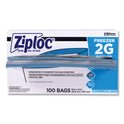 Ziploc Zipper Freezer Bags, 2 gal, 13" x 15.5", Clear, 100/Carton (682254)