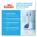 Mr. Clean Turbo Plunger and Bowl Brush Set, 12.5" Plastic Handle, 6" dia, White (440436)