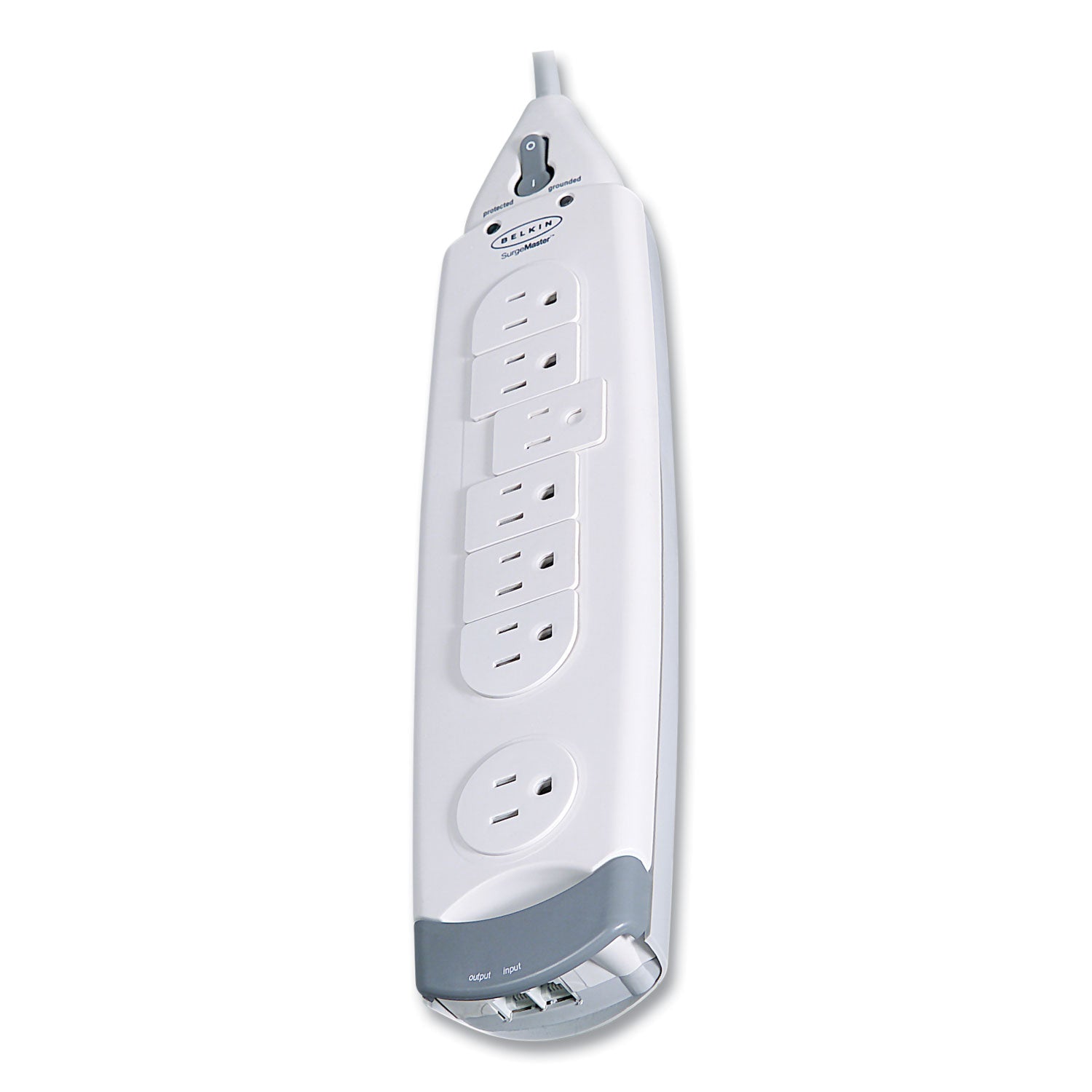 Belkin SurgeMaster Home Series Surge Protector, 7 AC Outlets, 12 ft Cord, 1,045 J, White (F9H71012)