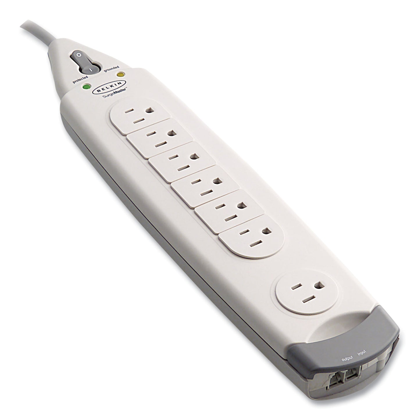 Belkin SurgeMaster Home Series Surge Protector, 7 AC Outlets, 12 ft Cord, 1,045 J, White (F9H71012)