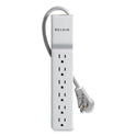 Belkin Home/Office Surge Protector with Rotating Plug, 6 AC Outlets, 8 ft Cord, 720 J, White (BE10600008R)