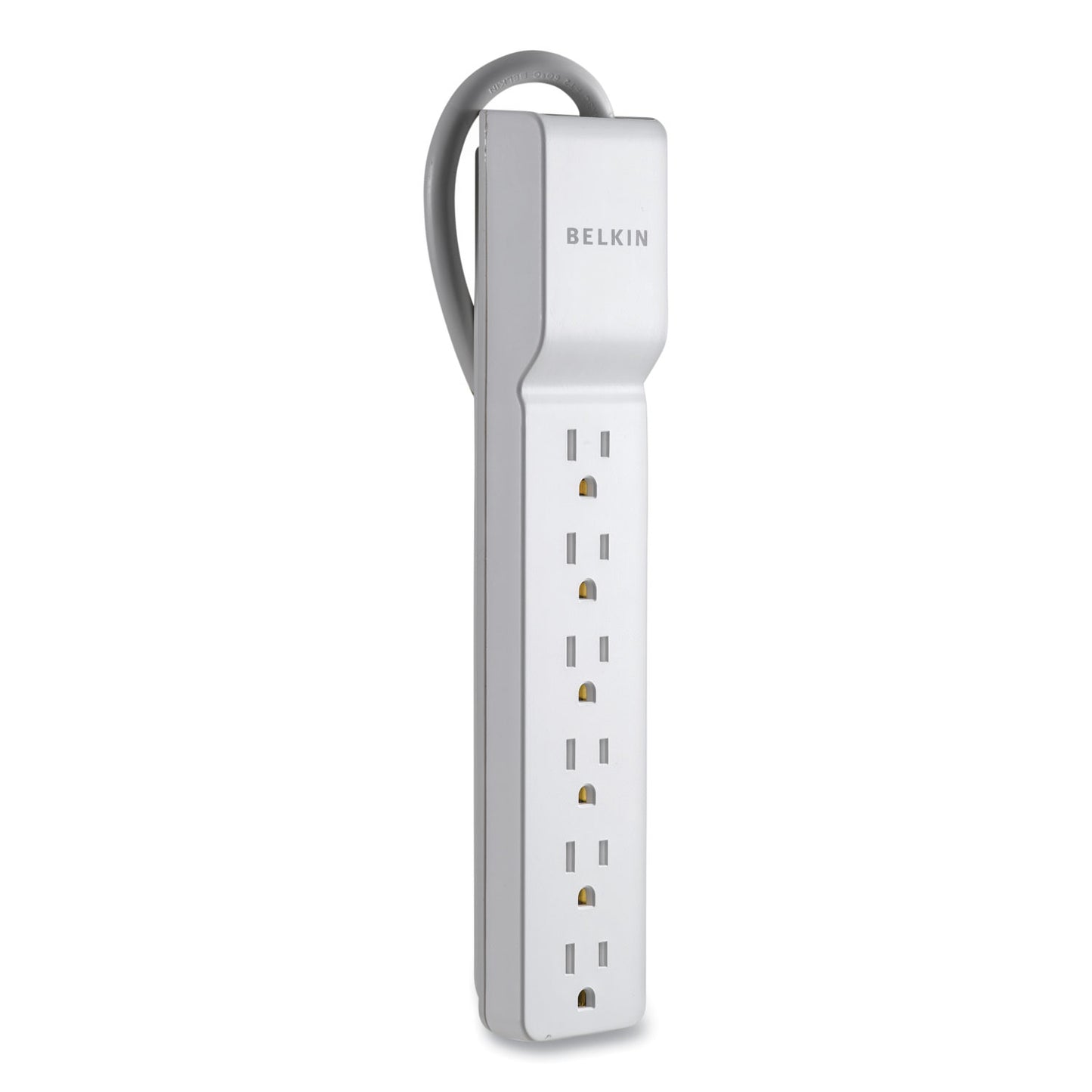 Belkin Home/Office Surge Protector with Rotating Plug, 6 AC Outlets, 8 ft Cord, 720 J, White (BE10600008R)