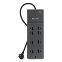 Belkin Home/Office Surge Protector, 8 AC Outlets, 8 ft Cord, 2,500 J, Black (BE10800008CM)