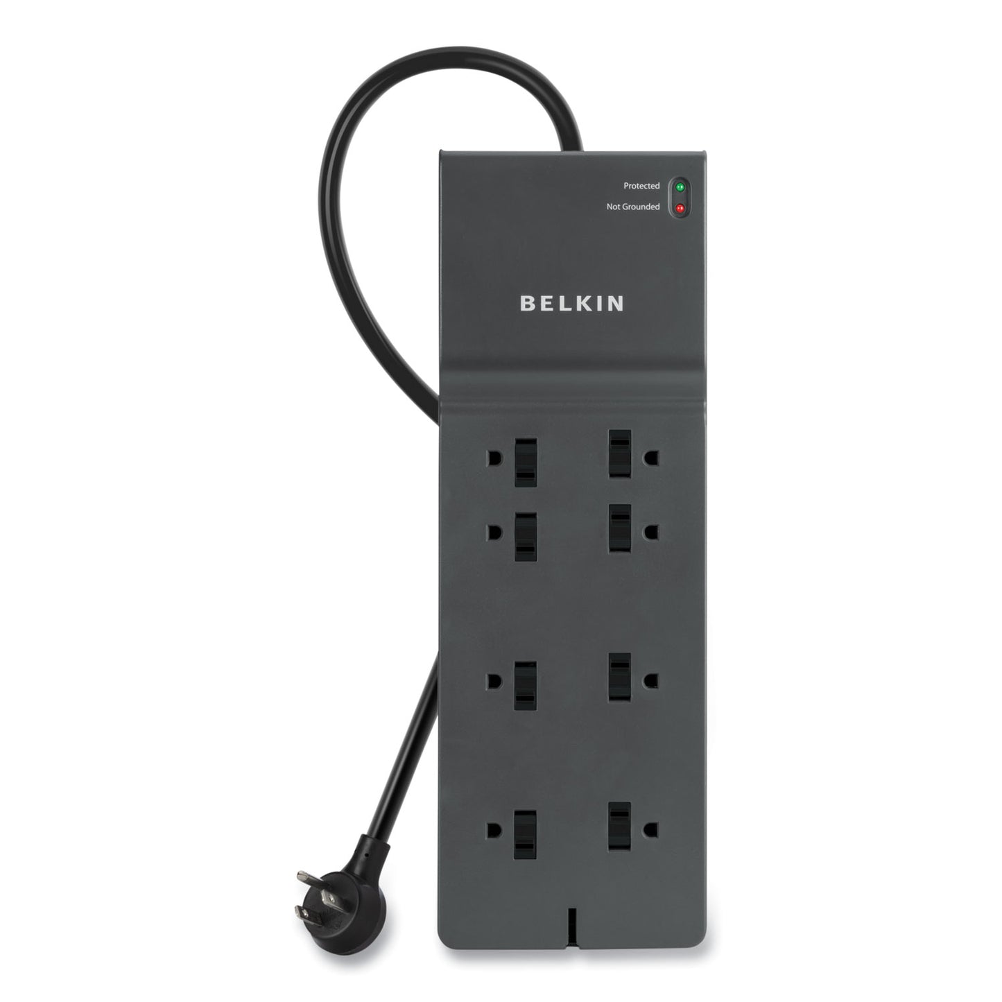 Belkin Home/Office Surge Protector, 8 AC Outlets, 8 ft Cord, 2,500 J, Black (BE10800008CM)