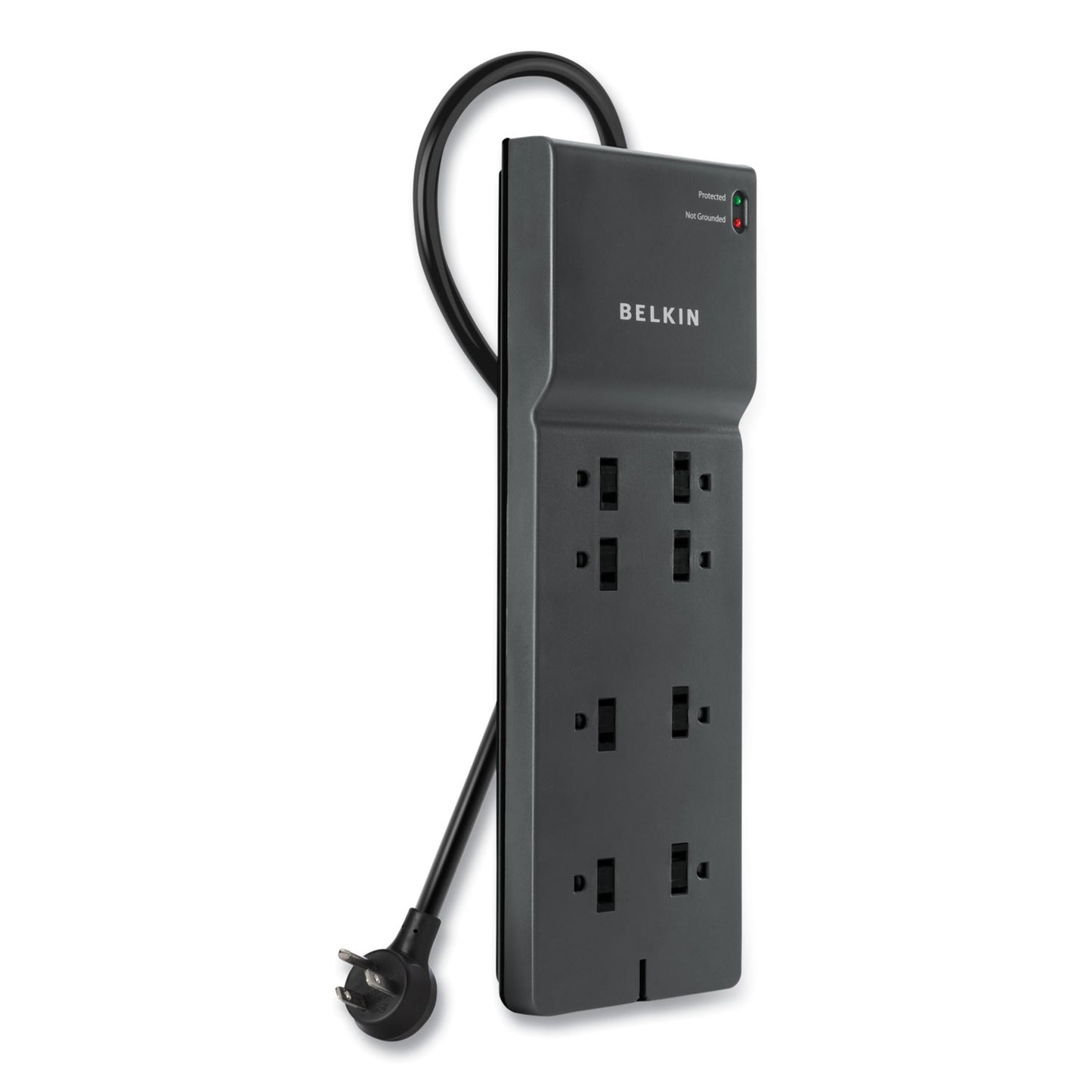 Belkin Home/Office Surge Protector, 8 AC Outlets, 8 ft Cord, 2,500 J, Black (BE10800008CM)