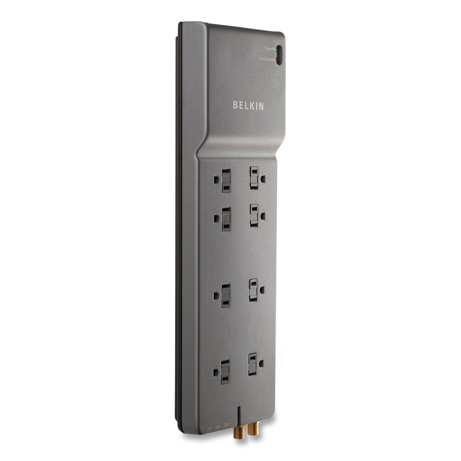 Belkin Home/Office Surge Protector, 8 AC Outlets, 6 ft Cord, 3,390 J, White (BE10820006)