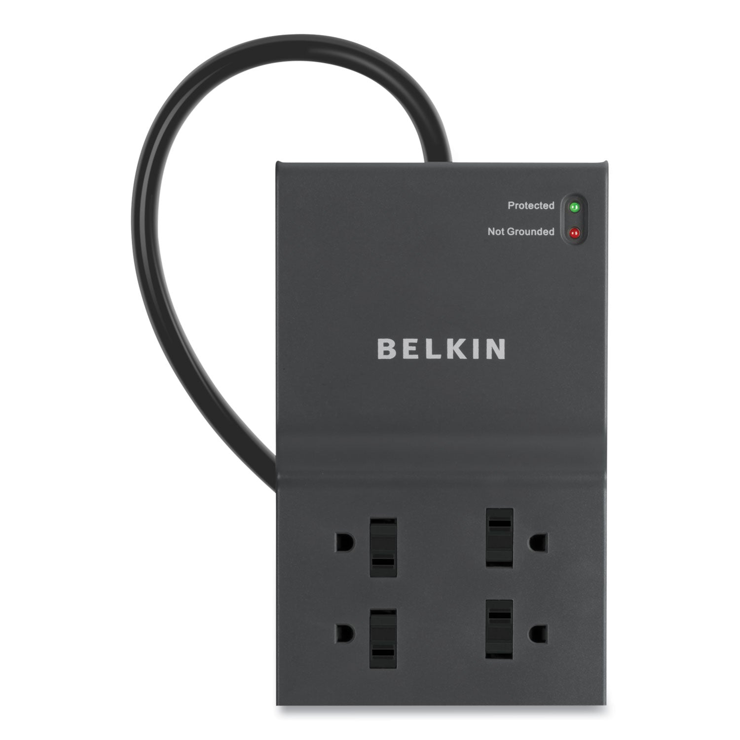 Belkin Home/Office Surge Protector, 8 AC Outlets, 12 ft Cord, 3,390 J, Dark Gray (BE10823012)