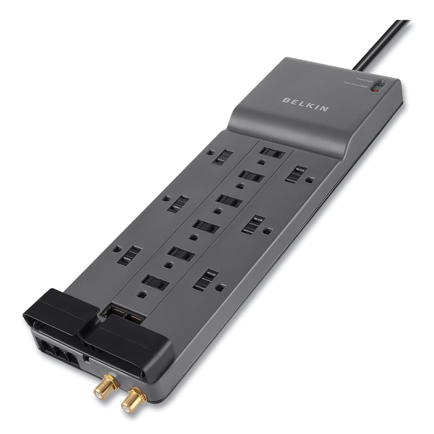 Belkin Professional Series SurgeMaster Surge Protector, 12 AC Outlets, 10 ft Cord, 3,996 J, Dark Gray (BE11223410)