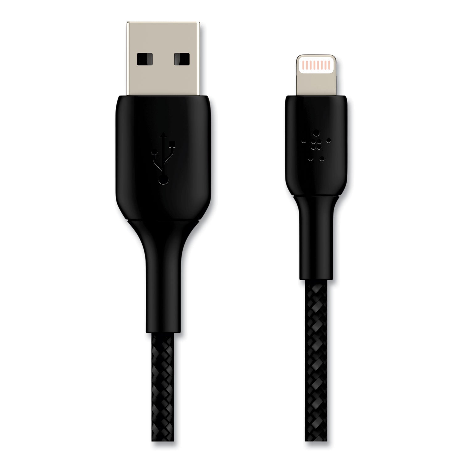 Belkin BOOST CHARGE Braided Apple Lightning to USB-A ChargeSync Cable, 6.6 ft, Black (CAA002BT2MBK)