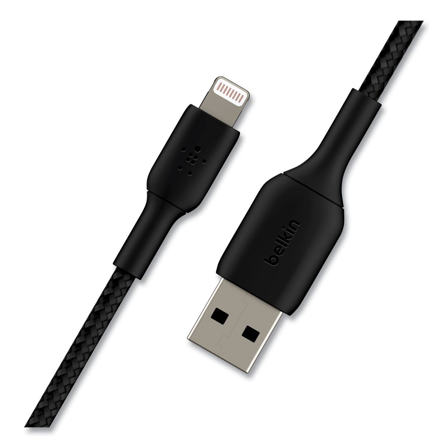 Belkin BOOST CHARGE Braided Apple Lightning to USB-A ChargeSync Cable, 6.6 ft, Black (CAA002BT2MBK)